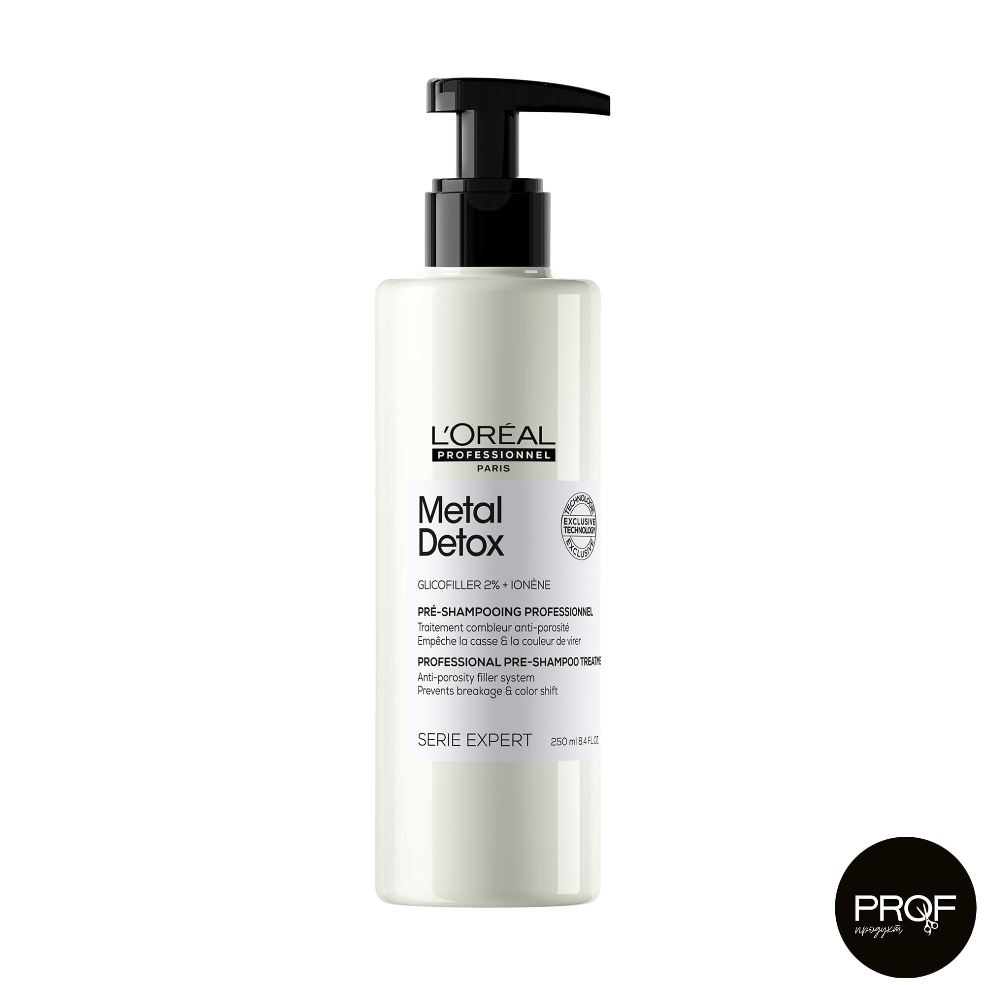 Пре-шампунь-догляд L'Oreal Professionnel Metal Detox Serie Expert для зменшення пористості всіх типів волосся, 250 мл